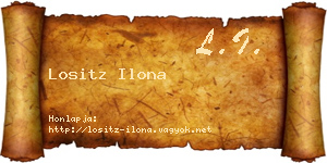 Lositz Ilona névjegykártya